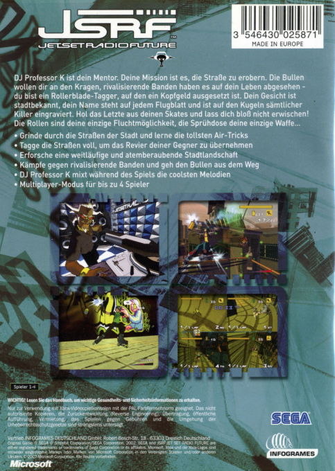 JSRF : Jet Set Radio Future dos