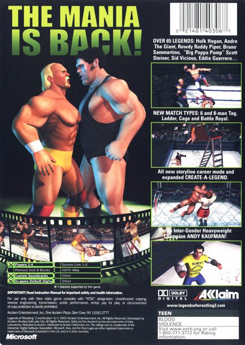 Legends Of Wrestling II dos