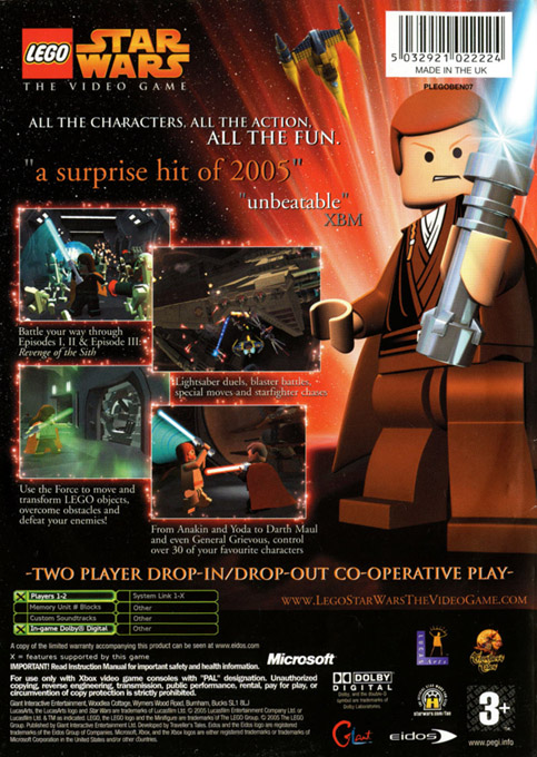LEGO Star Wars : Le Jeu Vidéo dos