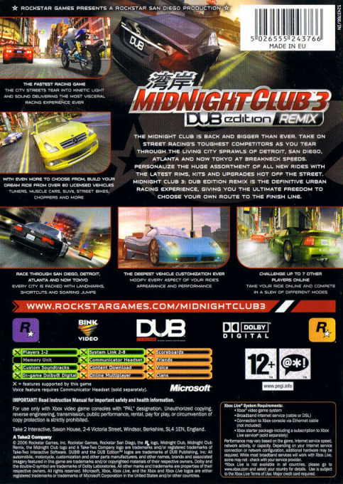 Midnight Club 3 : Dub Edition dos