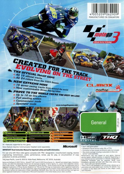MotoGP : Ultimate Racing Technology 3 dos
