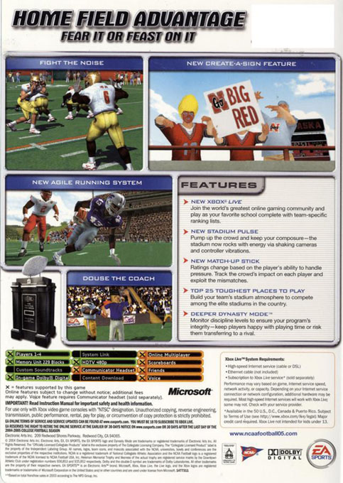 Ncaa Football 2003 - Dos