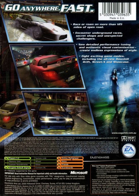 Need for Speed : Underground 2 dos