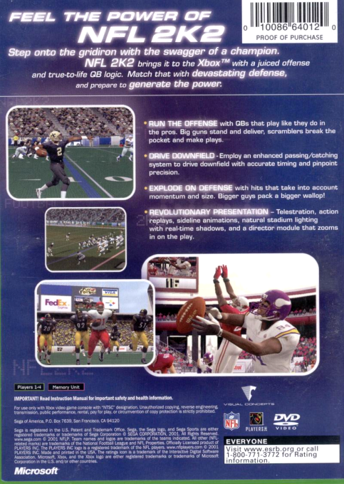 NFL 2K2 - Dos