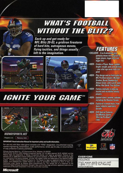 NFL Blitz 2002 - Dos