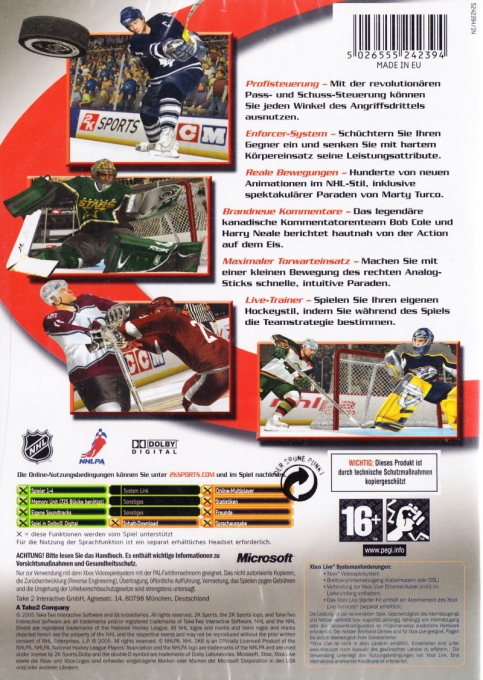 Nhl 2k6 - Dos