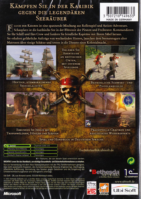 Pirates Des Caraïbes dos