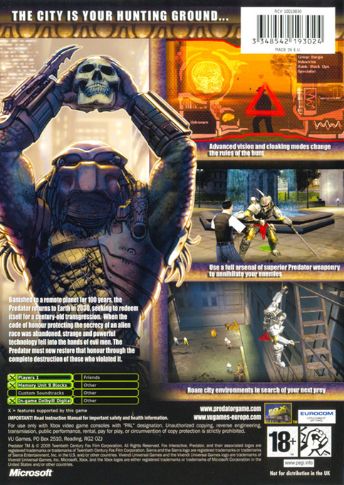 Predator : Concrete Jungle dos