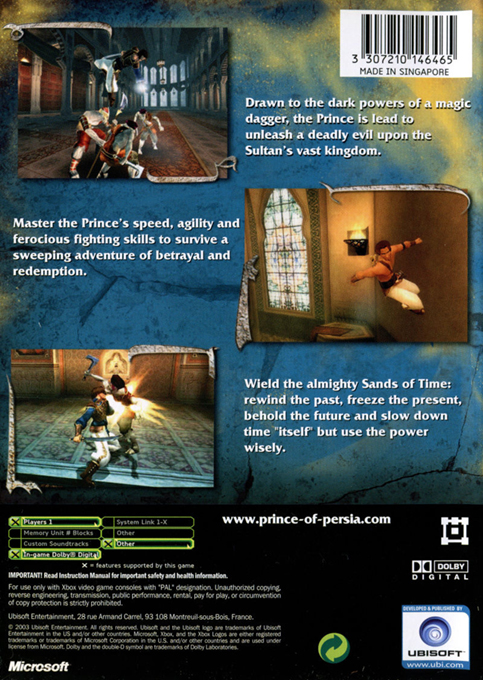 Prince of Persia : The Sands of Time dos