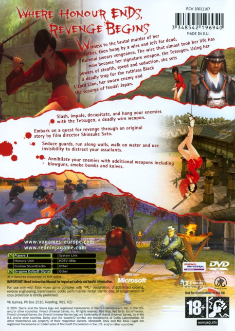 Red Ninja : End Of Honour dos