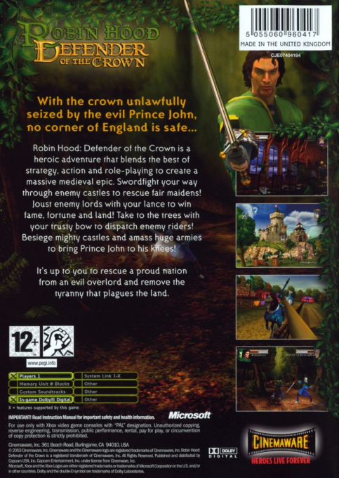 Robin Hood : Defender of the Crown dos