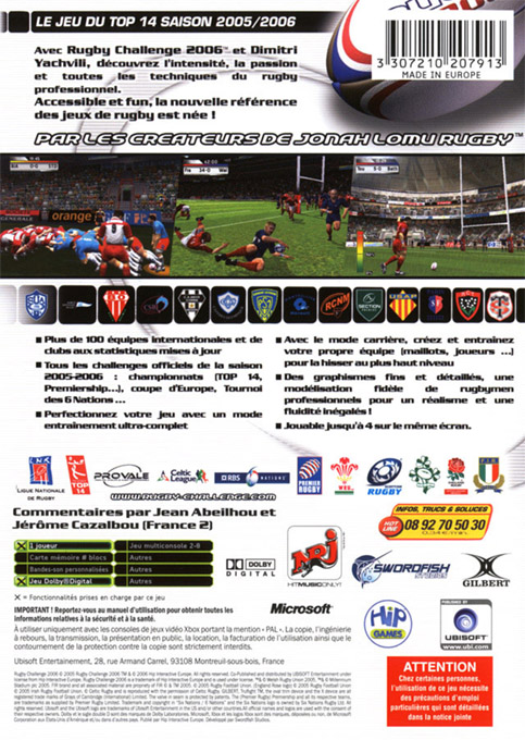 Rugby Challenge 2006 dos