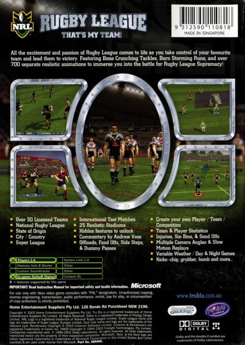 Rugby League dos