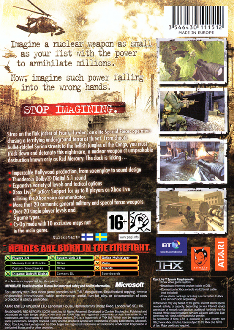 Shadow Ops : Red Mercury dos