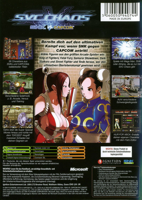 SNK vs. Capcom : SVC Chaos dos