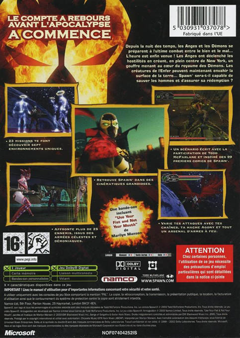 Spawn : Armageddon dos