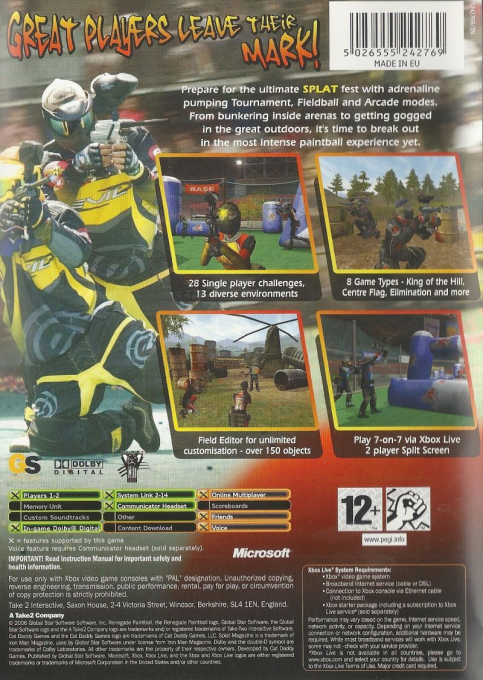 Splat Renegade Paintball dos