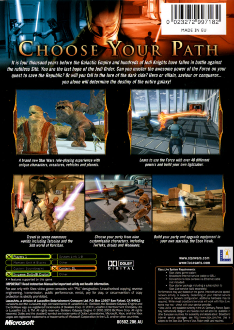 Star Wars : Knights of the Old Republic dos