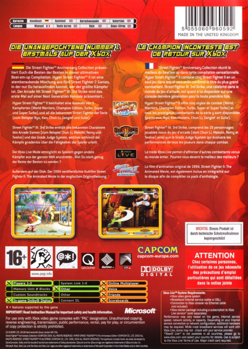 Street Fighter Anniversary Collection - Dos