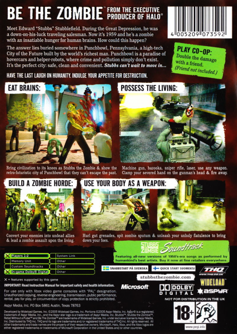 Stubbs The Zombie In Rebel Without A Pulse - Dos