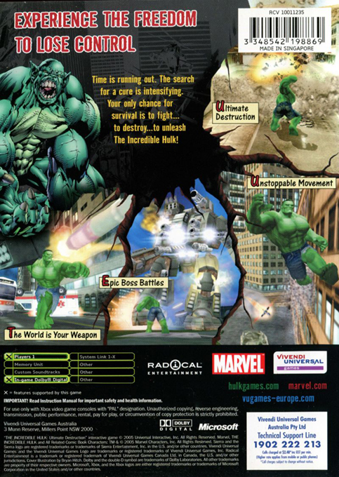 The Incredible Hulk : Ultimate Destruction - Dos
