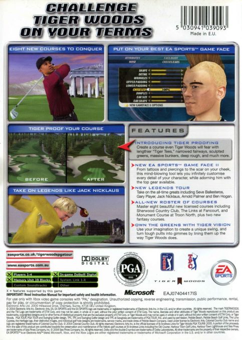 Tiger Woods PGA Tour 2005 dos