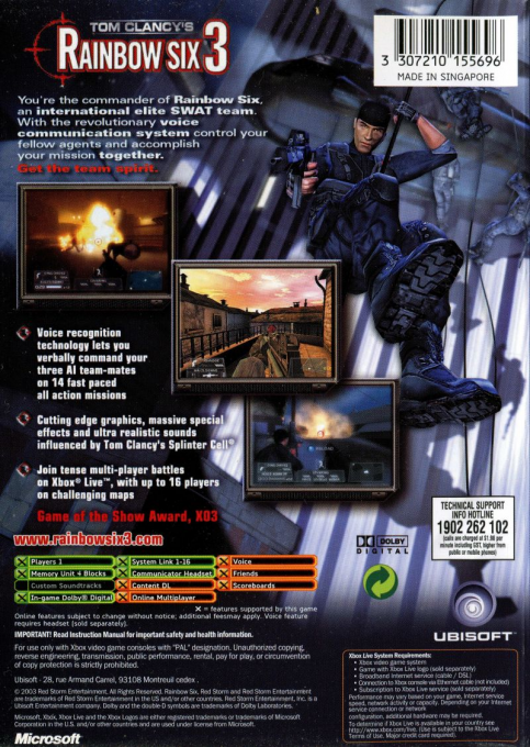 Tom Clancy's Rainbow Six 3 dos