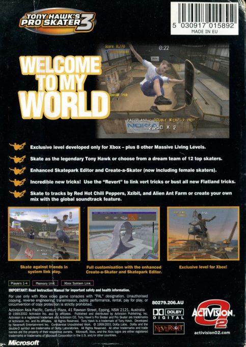 Tony Hawk's Pro Skater 3 dos