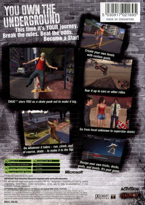 Tony Hawk's Underground dos