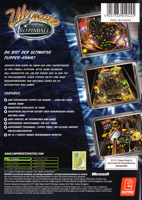 Ultimate Pro Pinball - Dos