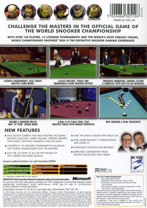 World Championship Snooker 2004 dos