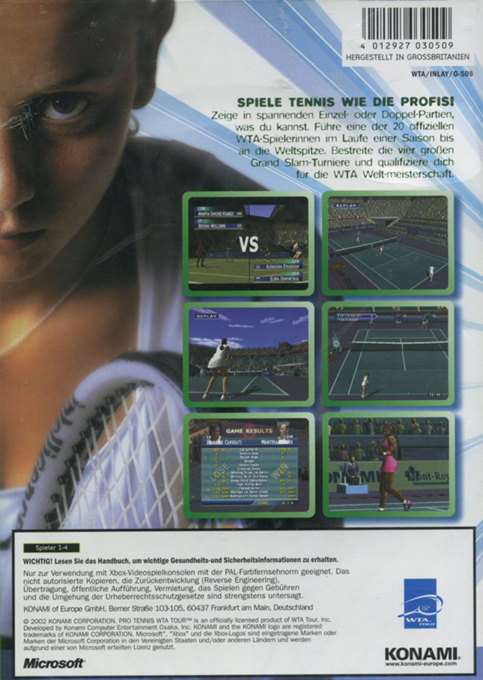 WTA Tour Tennis dos