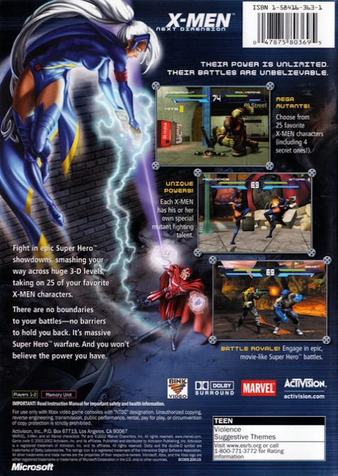 X-Men : Next Dimension - Dos