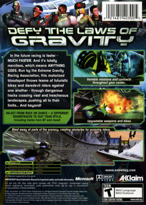 XGRA : Extreme-G Racing Association - Dos