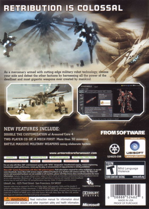 Armored Core For Answer - Dos