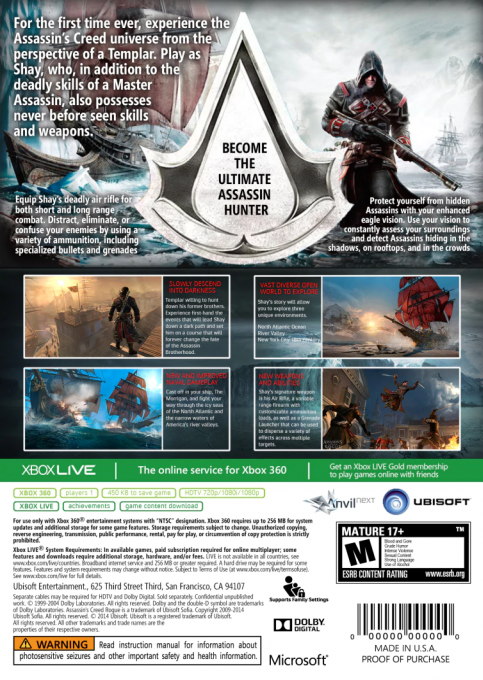 Assassin's Creed Rogue - Dos