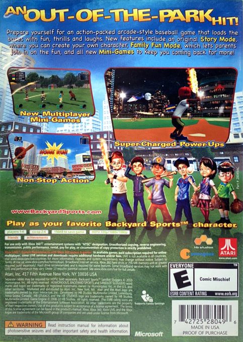 Backyard Sports : Sandlot Sluggers dos