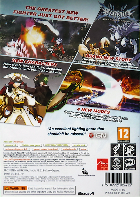 BlazBlue : Continuum Shift dos