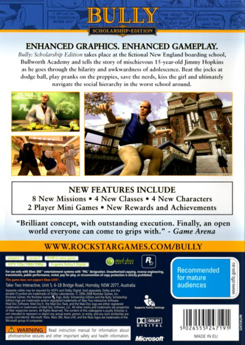 Bully : Scholarship Edition dos