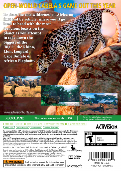 Cabela's African Adventures - Dos