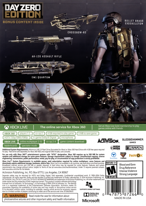 Call of Duty : Advanced Warfare - Dos