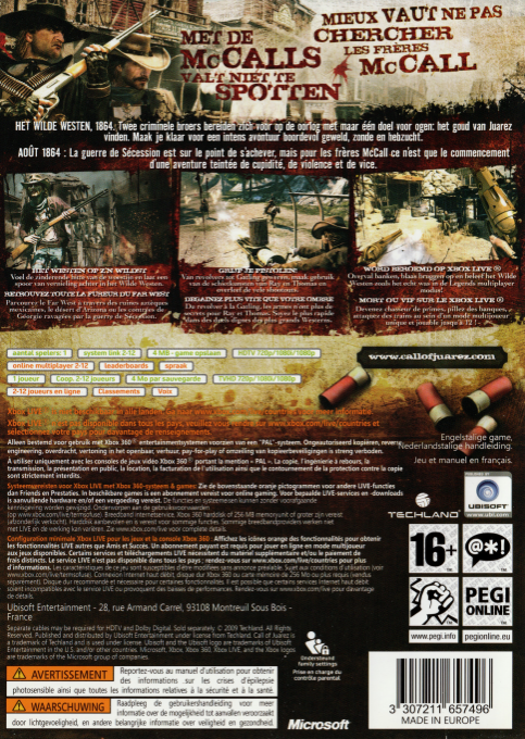 Call of Juarez : Bound in Blood dos