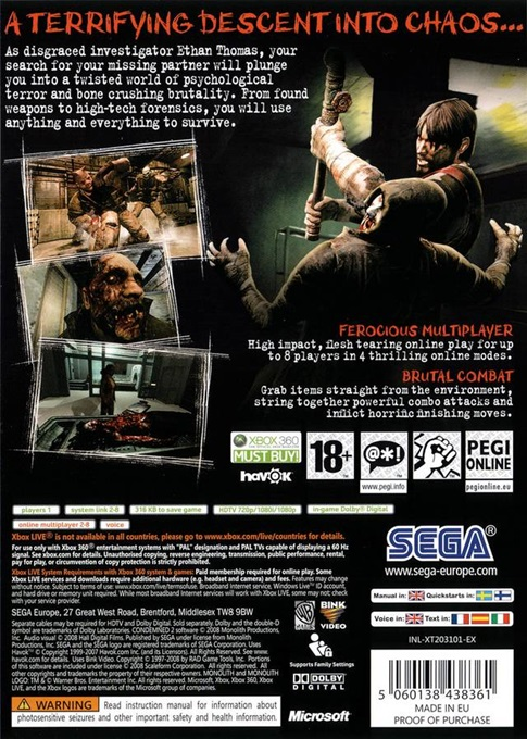 Condemned 2 : Bloodshot dos