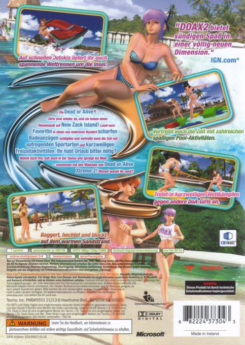Dead or Alive : Xtreme 2 dos