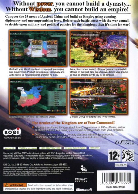 Dynasty Warriors 5 : Empires - Dos