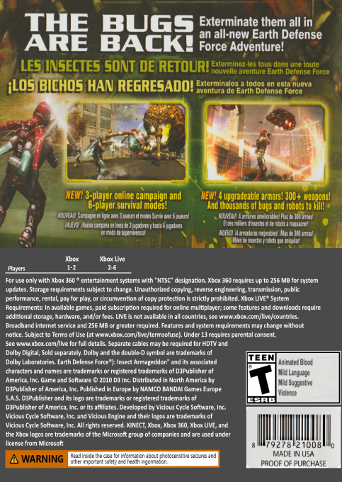 Earth Defense Force : Insect Armageddon - Dos