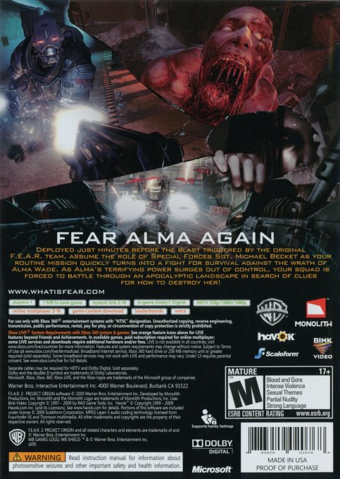 F.E.A.R. 2 : Project Origin - Dos