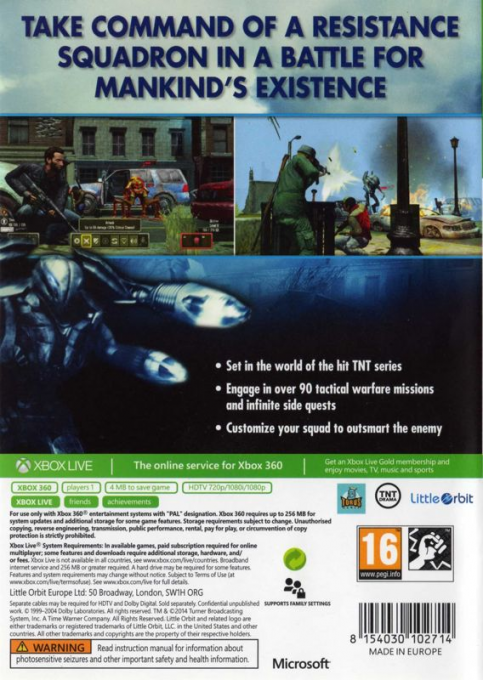 Falling Skies : Le Jeu Vidéo - Dos