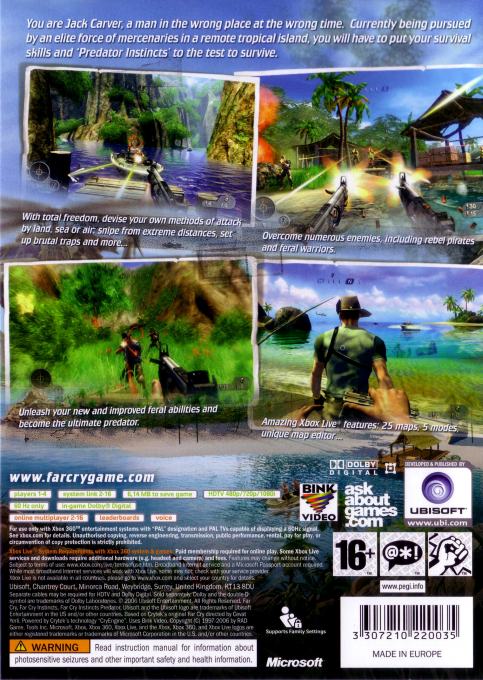 Far Cry Instincts Predator dos