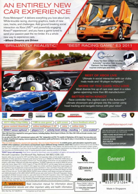 Forza Motorsport 2 - Dos